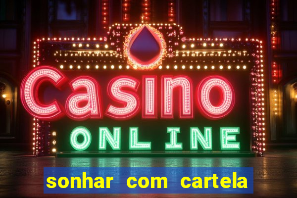 sonhar com cartela de bingo